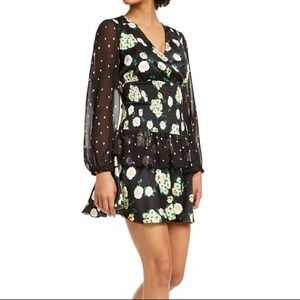 Foxiedox Anemone Smocked Dress Drop Waist Long Sleeve NWT Size XSmall